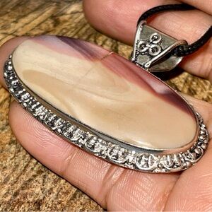 Burgundy Brown Mookaite Pendant